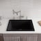 Alfi Brand Black Matte 24" x 18" Fireclay Undermount / Drop In Fireclay Kitchen Sink AB2418UD-BM - alternate 4
